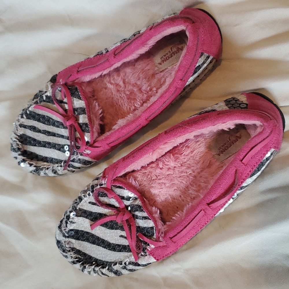 Arizona Jean brand  zebra moccasins